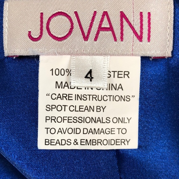 Jovani Royal Blue Grecian Neckline Dress NWOT - Picture 6 of 6